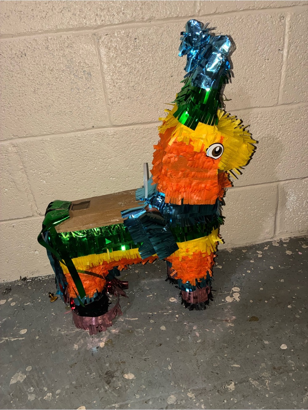 Colorful Donkey llama Piñata - Rainbow Fringe Fiesta Decor